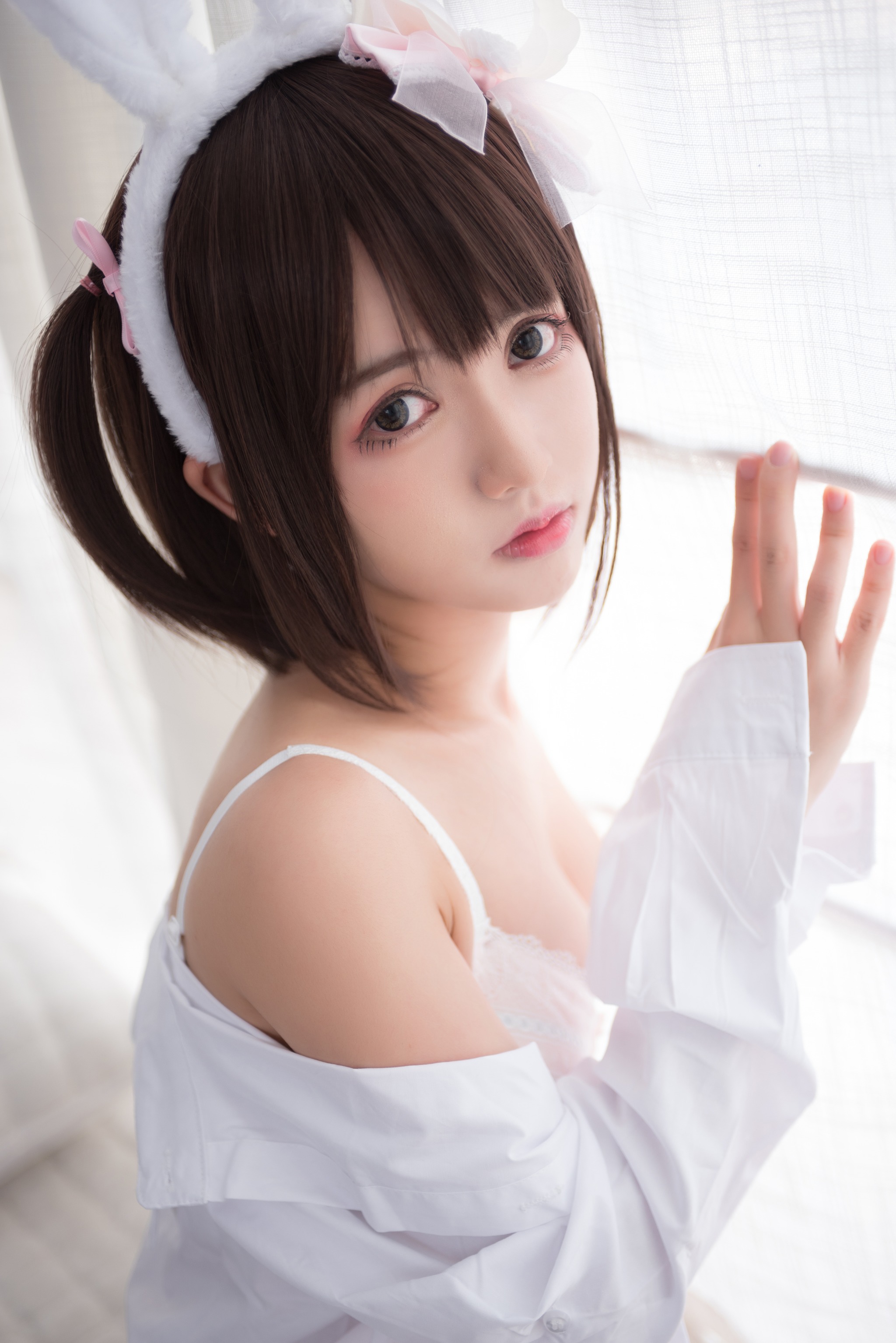 图片[1]-鳗鱼霏儿 – NO.024 兽耳 白色蕾丝情趣 [17P]-XikXak